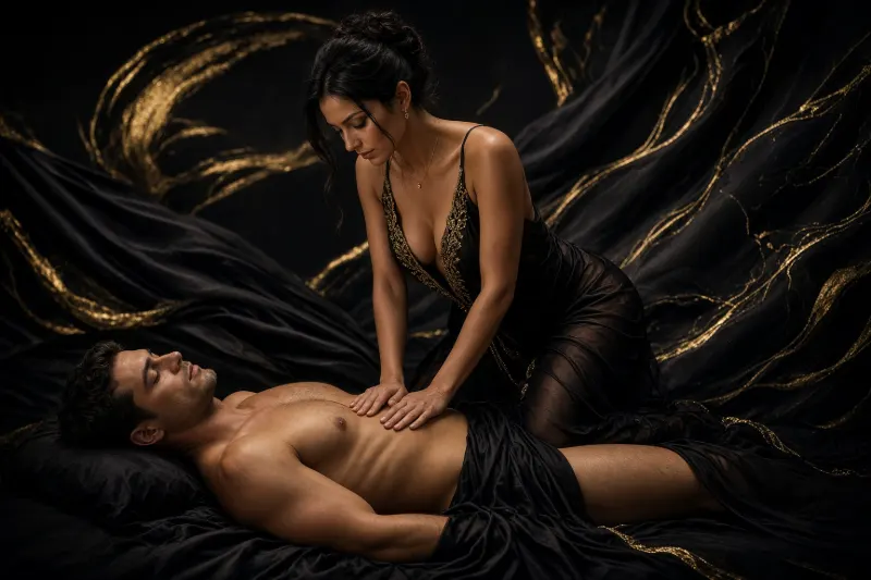 Una sesión de masaje tántrico